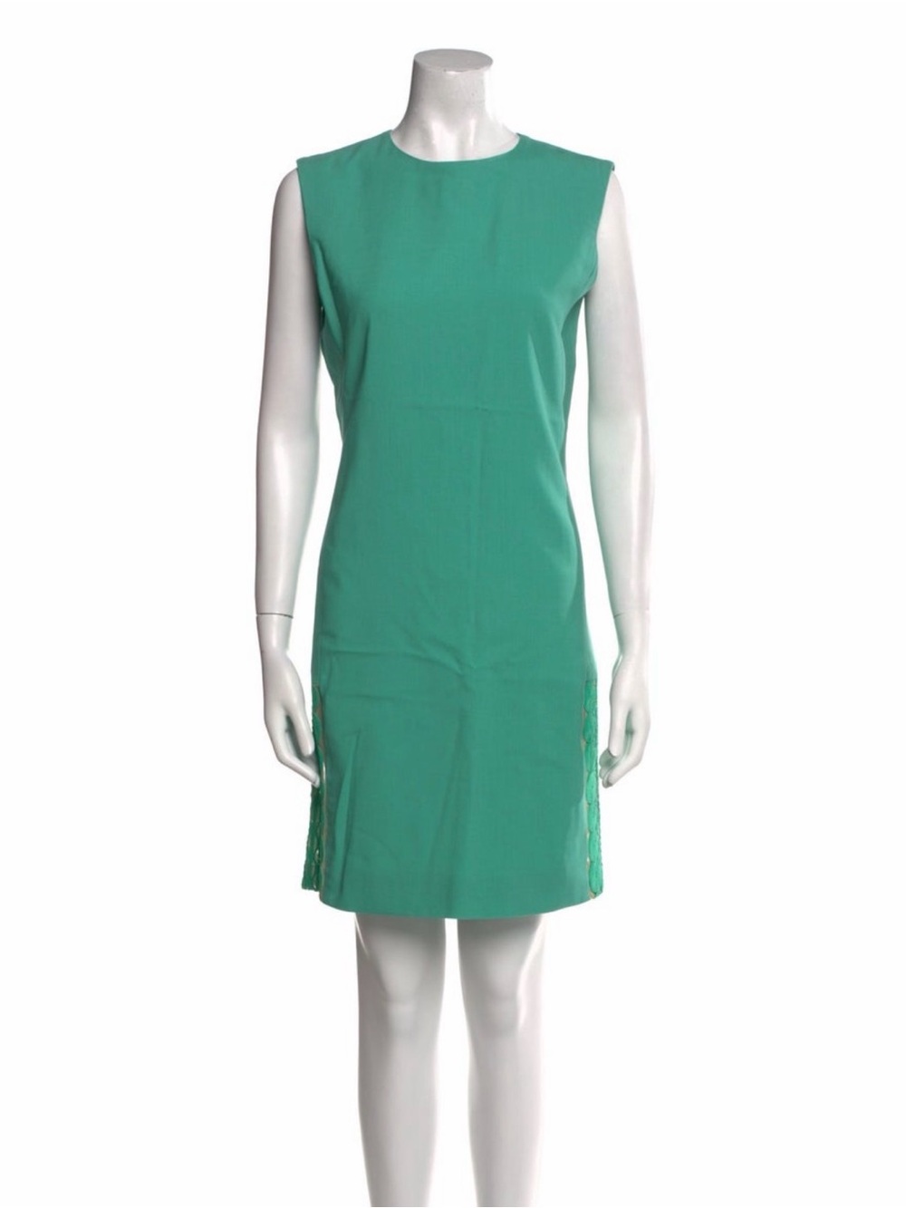 Sleeveless sea Green Sheath Dress